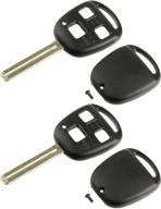 🔑 2-pack key fob long shell case & pad for lexus - uncut keyless entry remote логотип