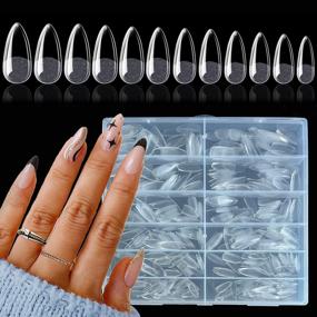 img 4 attached to Get Perfect Nails With AddFavor'S 600Pc Clear Almond Nail Tips In 12 Sizes - Ideal For Salons And Home Manicures