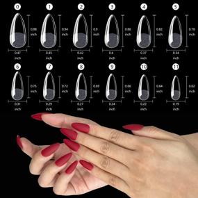 img 3 attached to Get Perfect Nails With AddFavor'S 600Pc Clear Almond Nail Tips In 12 Sizes - Ideal For Salons And Home Manicures