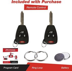 img 3 attached to KeylessOption Pack of 2 Keyless Entry Car Key Fob Replacement with Uncut Key for M3N5WY72XX Control