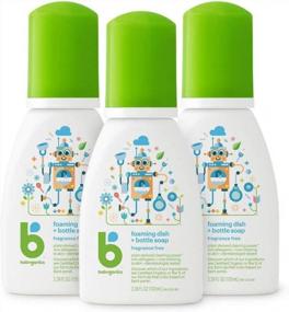 img 4 attached to Babyganics Foaming Dish & Bottle Soap For Travel, Fragrance Free, Packaging May Vary, 3.38 Fl Oz (Pack Of 3)