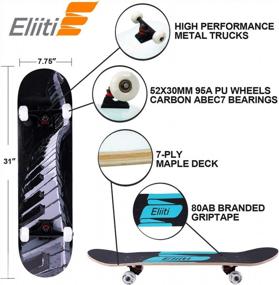 img 3 attached to Get Your Skate On: ELIITI Skateboards - Perfect For Beginner Kids, Teens, And Adults!