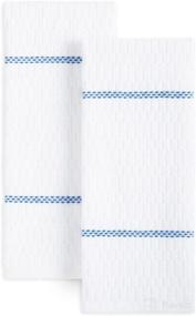 img 3 attached to Navy Clorox Antimicrobial Kitchen Towel Set by Town & Country Living