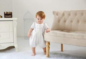 img 2 attached to Stylish Infant Baby Boy Christening Baptism Outfit - Glamulice Romper & Clothes