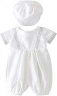 stylish infant baby boy christening baptism outfit - glamulice romper & clothes logo