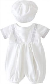 img 4 attached to Stylish Infant Baby Boy Christening Baptism Outfit - Glamulice Romper & Clothes