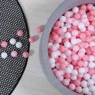 gogoso набор из 100 не содержащих фталатов и бисфенола а ударопрочных розовых шариков для ямы для малышей, девочек и мальчиков - идеально подходит для игры дома и на улице, 2,15 дюйма логотип