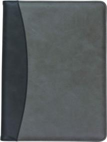 img 4 attached to Gray And Black Business Portfolio With Writing Pad - Samsill Two-Tone Resume Padfolio For Professional Use