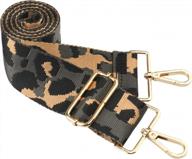 регулируемый сменный ремешок для сумочки с широким (1,97 дюйма) ремнем для кошелька - ремень через плечо и через плечо с золотой пряжкой серого цвета логотип