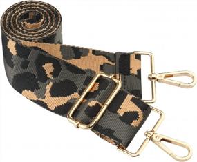 img 4 attached to Adjustable Handbag Replacement Strap With Wide (1.97'') Purse Strap - Shoulder And Crossbody Strap With Gold Buckle In Grey Color
