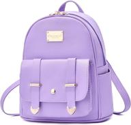 🎒 stylish leather fashion backpacks for teenage women: shoulder handbags & wallets логотип