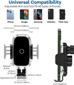 img 2 attached to 📱 Lopnord Car Cup Holder Phone Mount: Wireless Charger for iPhone 13/12/11 Pro Max, Samsung Galaxy S22/S21, Auto Clamping & Charging