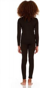 img 3 attached to Cozy Up With Thermajane'S Ultra-Soft Girls' Thermal Underwear Set - Perfect Winter Base Layer!