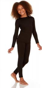 img 4 attached to Cozy Up With Thermajane'S Ultra-Soft Girls' Thermal Underwear Set - Perfect Winter Base Layer!
