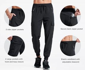 img 2 attached to Мужские быстросохнущие брюки-карго для активного отдыха: легкие джоггеры для бега, тренировок, путешествий и гольфа от Libin
