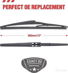 img 1 attached to 🚗 Berg Regen 12-A Rear Wiper Blades - Compatible with Highlander, RAV4, Venza, Durango, Journey, NX RXL UX - 2019-2001 - 22-11 - 22-08 - 22-15 - Back Windshield + More Cars