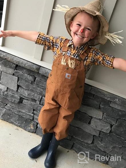 img 1 attached to 👖 Carhartt Boys' Brown Overalls - Big Overall for Boys, Boys' Clothing review by Brett Bush