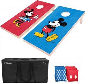 img 4 attached to GoSports Disney Cornhole Set - Mickey Or Minnie And Toy Story Designs - Regulation And Travel Sizes Available
