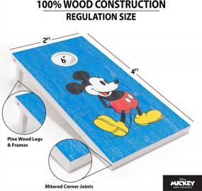 img 3 attached to GoSports Disney Cornhole Set - Mickey Or Minnie And Toy Story Designs - Regulation And Travel Sizes Available