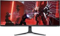 💻 alienware aw3423dw 34.18-inch curved gaming monitor with 3440x1440 resolution, 175hz refresh rate, swivel, tilt, and height adjustments, and quantom dot-oled technology logo