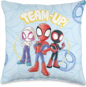 img 3 attached to Подушка Marvel Spider-Man Amazing Friends Team Up 16X16, Многоцветный