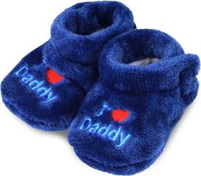 img 1 attached to TeeHee Kids Fleece Booties: The Perfect Toddler Boys' Shoes for Boots