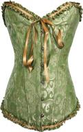 women's floral lace up satin corset vintage boned bustier sexy waist cincher overbust shapewear plus size logo