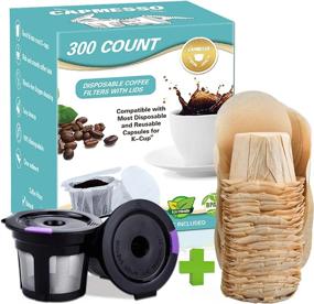 img 4 attached to Get Both Convenience And Sustainability With Our Keurig Filter Bundle: 2 Reusable Cups And 300 Unbleached Paper Filters With Lids For A Perfect Single Serve Cup Of Coffee