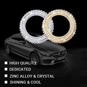 img 1 attached to 🔊 1797 Crystal Silver Volume Knob Cap | Compatible Mercedes Benz Accessories Parts Bling | W204 W213 C117 C E CLA GLA GLE Class Media Control Covers Decals Stickers | Interior Decorations AMG for Women Men