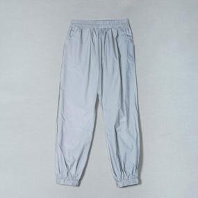 img 3 attached to Women'S Gray Reflective Hip Hop Jogger Pants - Brand Harajuku Night Fluorescent Dance Trousers