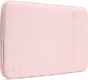 img 4 attached to Pink 13-Inch MacBook Air M2/A2681 M1/A2337 2018-2022 & Pro M2/A2686 M1/A2338 2016-2022 Water Resistant Laptop Sleeve With Accessory Pocket By Tomtoc 360° Protective Case