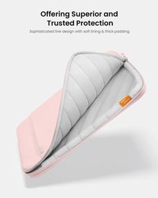 img 2 attached to Pink 13-Inch MacBook Air M2/A2681 M1/A2337 2018-2022 & Pro M2/A2686 M1/A2338 2016-2022 Water Resistant Laptop Sleeve With Accessory Pocket By Tomtoc 360° Protective Case