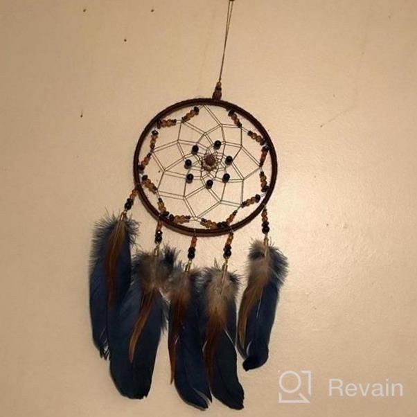 img 1 attached to AWAYTR Dream Catchers Wall Decor - Feather Dream Catcher Room And Bedroom Decoration Hanging Ornament For Home Decor Gift (Blue&Green) review by Tom Herman