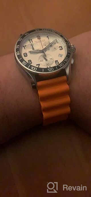 img 1 attached to 18Mm-24Mm WOCCI FKM Ventilated Rubber Watch Bands: Durable Fluororubber Straps For Diving Watches, Quick Release & Stainless Steel Buckle review by Mark Quarterman