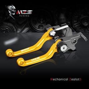 img 2 attached to 🏍️ MZS CNC Gold Dirt Bike Clutch Brake Levers Pivot - Adjustable Compatible with RM125 RM250 RM 125 250 (1996-2003)