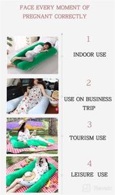 img 2 attached to Ultimate Comfort: Updated Large Inflatable Pregnancy Pillow for Home & Outdoor Use