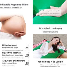 img 1 attached to Ultimate Comfort: Updated Large Inflatable Pregnancy Pillow for Home & Outdoor Use