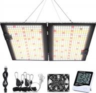 wakyme j-2000w led grow light с регулируемой яркостью, 4x4ft sunlike full spectrum grow lamp с драйвером meanwell, водонепроницаемый светильник для растений с вентилятором для гидропонного освещения для выращивания в теплице для рассады в помещении (светодиод 700pcs) логотип