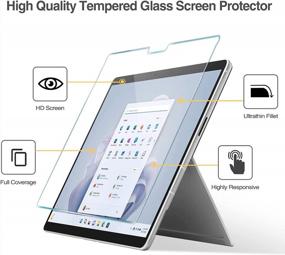 img 2 attached to Защитная пленка для экрана из закаленного стекла, 2 упаковки для 13,0-дюймового Microsoft Surface Pro 9 2022 года выпуска - ProCase