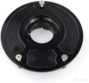 img 2 attached to 🔒 Xitomer Black CNC Fuel Cap, Compatible with CB1000R, CBR1000RR, CBR1100XX Blackbird, CBR600F4i, CBR600RR, CBR954RR, RC51, VFR800, VTR1000F - Upgraded CNC Aluminum Alloy Gas Tank Cover (Black)