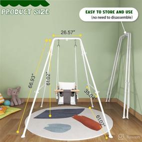 img 2 attached to 👶 Swing Set for Toddlers- Outdoor/Indoor Baby Swing with Safety Belt and Stand