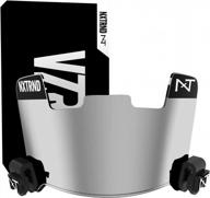 professional nxtrnd vzr1 tinted football helmet visor with visor clips, decal pack, and microfiber bag; fits youth and adult helmets logo