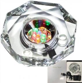 img 4 attached to Enhance Your Display With Amlong Crystal'S LED Illuminated Octagon Stand - 7 Color Options!