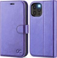 стильный флип-чехол из искусственной кожи с блокировкой rfid, держателями для карт и противоударным внутренним корпусом из тпу для iphone 14 pro max (6,7 дюйма) 2022 г. - пурпурный логотип
