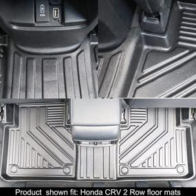 img 1 attached to Vanseno Floor Mats & Cargo Liner for Honda CRV 2017-2022 - All-Weather Black Rubber Mat Protector