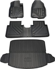 img 4 attached to Vanseno Floor Mats & Cargo Liner for Honda CRV 2017-2022 - All-Weather Black Rubber Mat Protector