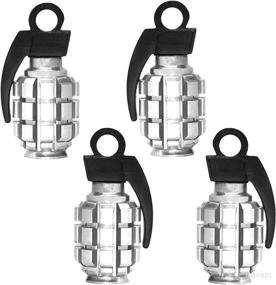 img 3 attached to Silver Chrome Valve Stem Covers for Cars, Bicycles, and Motorcycles - Pack of 4, Tire Air Valve Caps