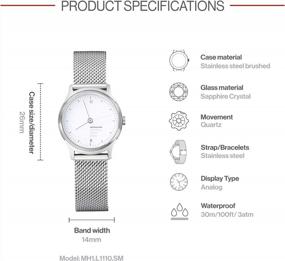 img 2 attached to Mondaine Men'S Silver-Tone Helvetica No.1 Light Analog Quartz Watch MH1.L1110.SM - Stylish Precision
