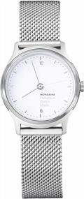 img 4 attached to Mondaine Men'S Silver-Tone Helvetica No.1 Light Analog Quartz Watch MH1.L1110.SM - Stylish Precision