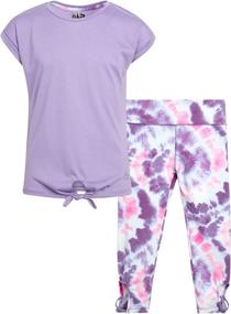 img 4 attached to RBX Girls Activewear Set Performance Girls' Clothing ~ Active